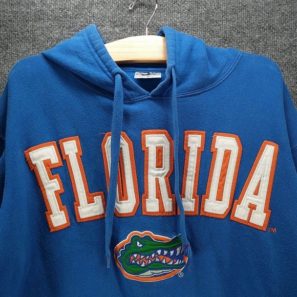 E5 Men's Florida Gators Pullover Drawstring Hoodie Blue Medium Kangaroo Pocket - Picture 3 of 15